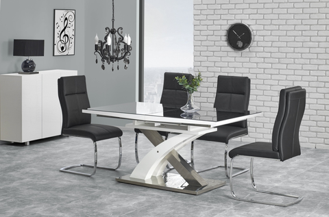 Jídelní stoly Jídelní stůl rozkládací SAMDOR 2, 160/220x90 cm, černý