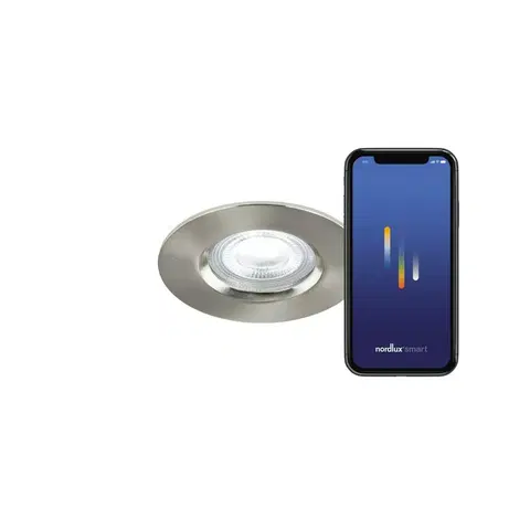 Chytré osvětlení NORDLUX Don Smart Color vestavné svítidlo broušený nikl 2110900155