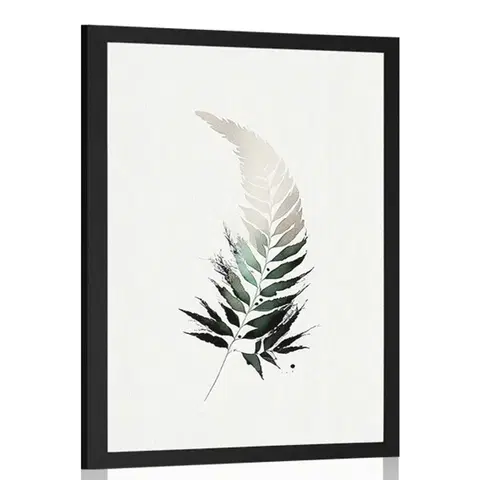Botanické Plakát minimalistický list kapradiny