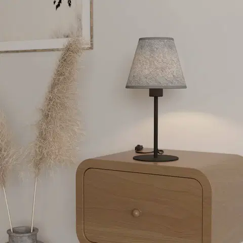 Stolní lampy na noční stolek EGLO Stolní lampa Alsager s plstěným stínidlem