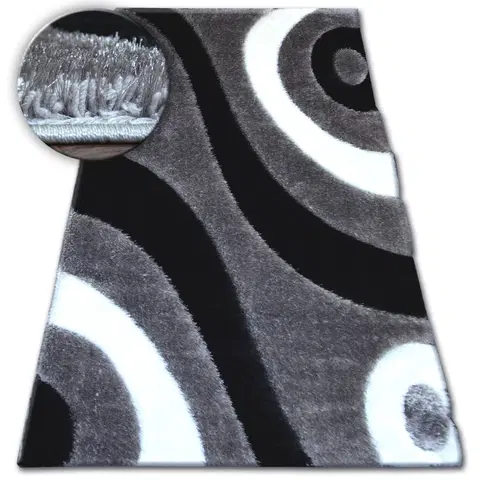 Koberce a koberečky Dywany Lusczow Kusový koberec Shaggy SPACE JAY šedý, velikost 160x220
