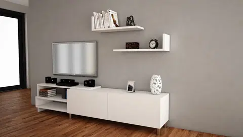 Obývací stěny Kalune Design Obývací stěna DIZAYN 180 cm bílá