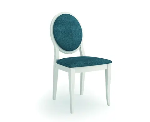 Luxusní jídelní židle Estila Luxusní čalouněná židle Luxor s oválným opěradlem a konstrukcí z masivu 94cm