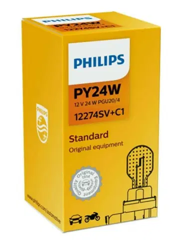 Autožárovky Philips PY24WSV+ 12V 24W PGU20/4 SilverVision Plus 1ks 12274SV+C1