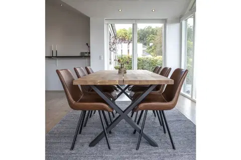 Jídelní stoly Norddan Designový jídelní stůl Finnegan, světlý dub