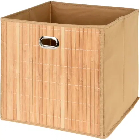 Úložné boxy Dekorativní bambusový box Taytay hnědá, 31 x 31 x 30,5 cm