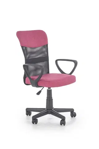 Dětské stoly a židle Kancelářské křeslo TIMMY Halmar Růžová