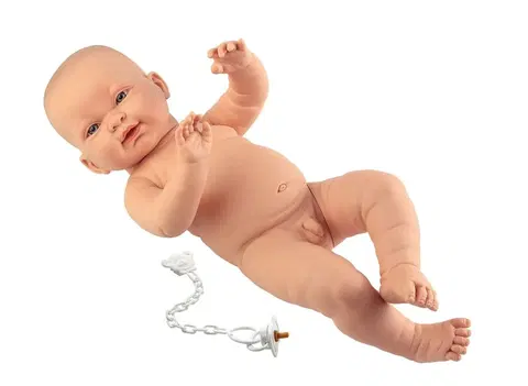 Hračky panenky LLORENS - 45001 NEW BORN CHLAPEK - realistické miminko s celovinylovým tělem