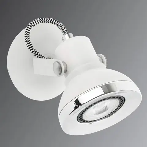 Bodová světla FARO BARCELONA Nástěnný reflektor Ring s LED v bílé