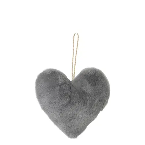 Obrazy Závěsná dekorativní ozdoba šedé srdce - 10*5*10cm Mars & More YMHGHG10