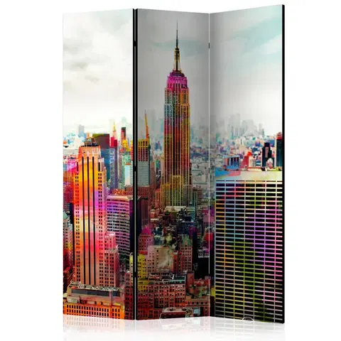 Paravány Paraván Colors of New York City Dekorhome 135x172 cm (3-dílný)