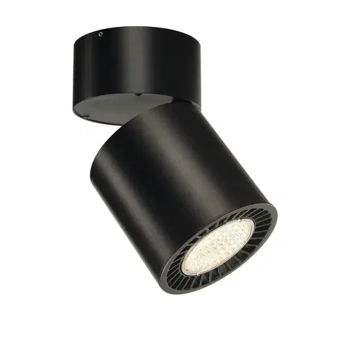 LED stropní svítidla SLV BIG WHITE SUPROS CL LED vnitřní stropní přisazené svítidlo, kruhové, černá, 3000K, reflektoru 60°, CRI90, 3380lm 1003283