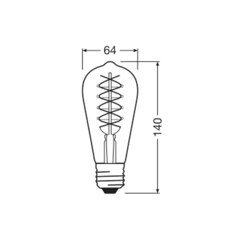 Stmívatelné LED žárovky OSRAM OSRAM LED Vintage 1906 Edison, šedá, E27, 7,8 W, 818, stm.