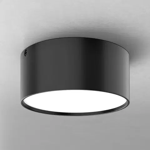 Stropní svítidla Ailati Jednoduché LED stropní svítidlo Mine, černé 14 cm
