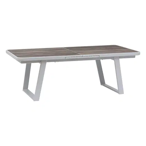 Zahradní stolky DEOKORK Hliníkový stůl GALIA 220/280x113 cm (bílá)