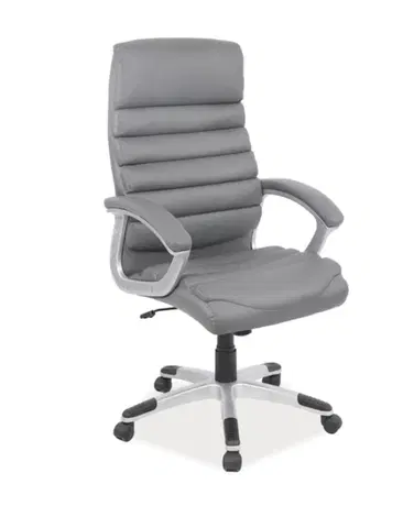 Židle Kasvo Q087 křeslo rotační ekokůže šedá