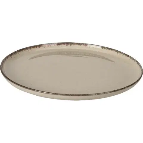 Talíře EH Porcelánový jídelní talíř pr. 27 cm, béžová