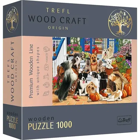 Hračky puzzle TREFL - Dřevěné puzzle 1000 - Psí přátelství