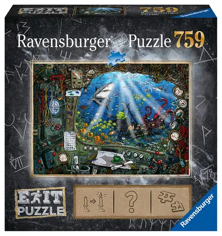 Hračky puzzle RAVENSBURGER - Exit Puzzle: Ponorka 759 dílků