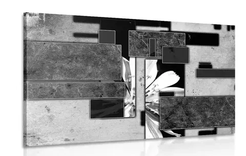 Černobílé obrazy Obraz abstrakce v černobílém provedení