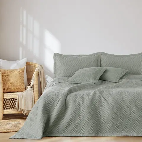 Přikrývky AmeliaHome Přehoz na postel Ophelia šedá, 220 x 240 cm