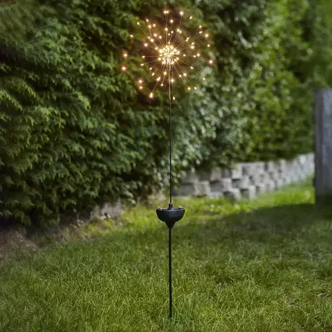 Solární dekorace na zahradu STAR TRADING LED solární světlo Firework zapichovací hrot 100cm