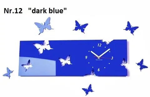 Nástěnné hodiny Motýlci nástěnné hodiny z akrylového skla