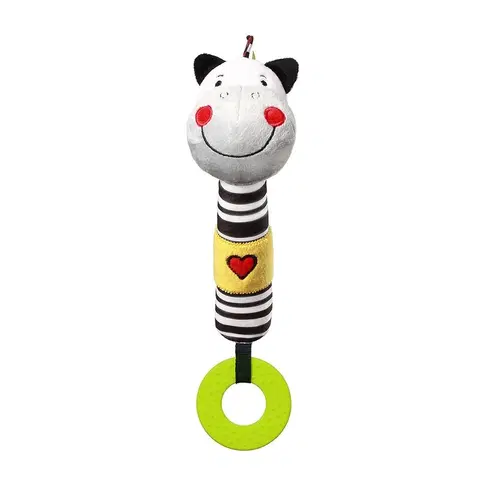 Hračky BABYONO - Plyšová pískací hračka s kousátkem zebra Zack