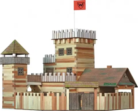 Hračky stavebnice WALACHIA - Dřevěná stavebnice Hrad