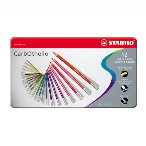 Hračky STABILO - Pastelky CarbOthello - pastelová krieda metal box 12 ks