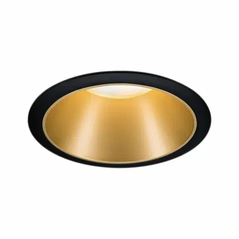 Bodovky do podhledu na 230V PAULMANN Vestavné svítidlo LED Cole 6,5W černá/zlatá mat 3-krokové-stmívatelné 2700K teplá bílá 934.03