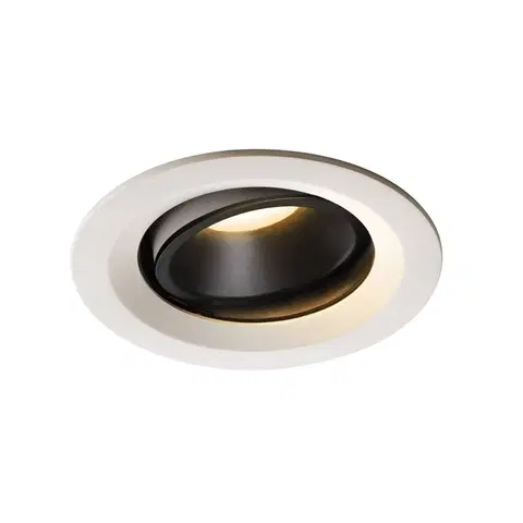 LED podhledová svítidla SLV BIG WHITE NUMINOS MOVE DL M vnitřní LED zápustné stropní svítidlo bílá/černá 3000 K 20° otočné a výkyvné 1003589
