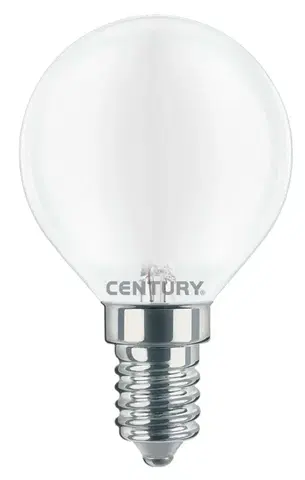 LED žárovky CENTURY LED FILAMENT MINI GLOBE SATEN 6W E14 6000K 806Lm 360d 45x80mm IP20 CEN INSH1G-061460