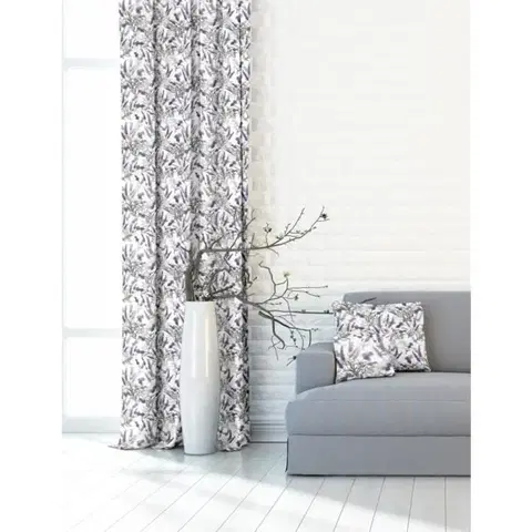 Závěsy Forbyt, Závěs dekorační nebo látka, OXY Levandule, šedofialová 150 cm 150 cm
