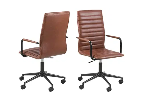 Kancelářská křesla Dkton Designová kancelářská židle Narina brandy