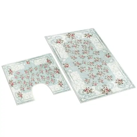 Koberce a koberečky Bellatex Sada koupelnových předložek Orient s růžičkou 3D, 60 x 100 cm, 60 x 50 cm