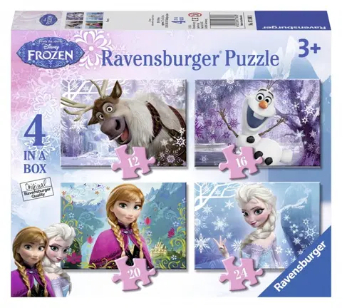 Hračky puzzle RAVENSBURGER - Ledové Království 4 V1 12/16/20 / 24D