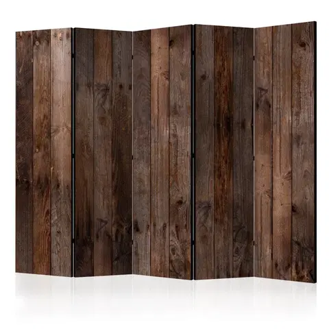 Paravány Paraván Wooden Hut Dekorhome 225x172 cm (5-dílný)