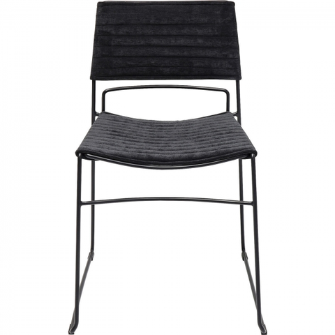 Jídelní židle KARE Design Černá polstrovaná jídelní židle Hugo
