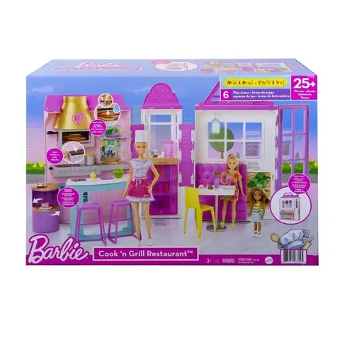 Hračky panenky MATTEL - Barbie Restaurace Herní Set