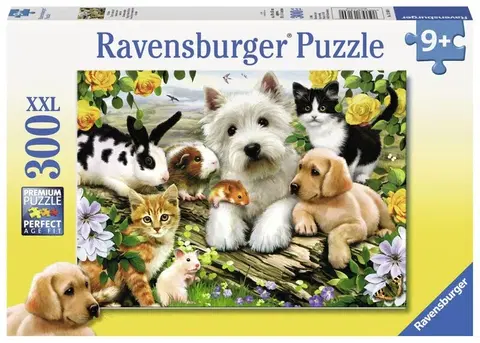 Hračky puzzle RAVENSBURGER - Veselé přátelství zvířat 300 dílků