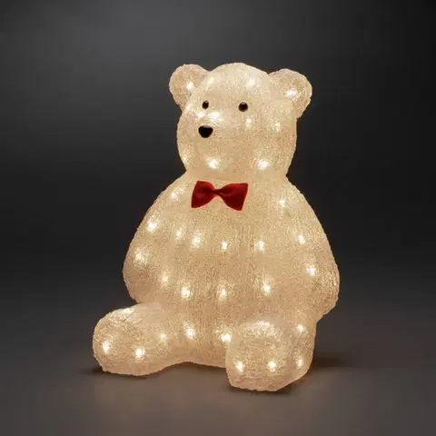 Venkovní vánoční figurky Konstsmide Christmas LED dekorace Teddybär čirá IP44 výška 38 cm