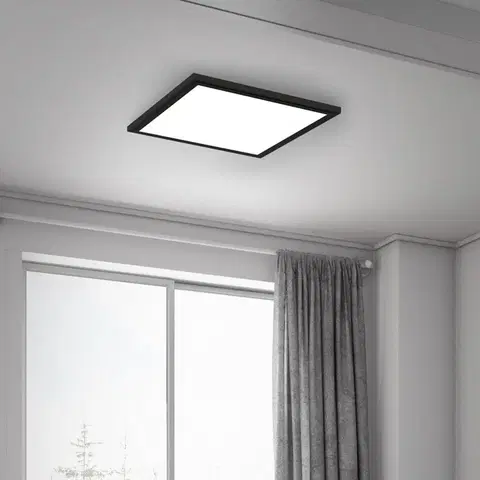 LED panely Briloner LED panel Simple, černý, ultra plochý, 30x30cm