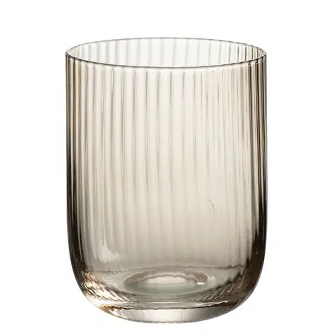 Sklenice Jantarová sklenička na vodu s vroubkováním Ralph - Ø7*9cm / 260ml J-Line by Jolipa 30627