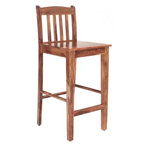 Židle Barová židle s žebrováním z indického masivu palisandr / sheesham