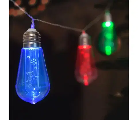 Vánoční dekorace  LED Vánoční řetěz 10xLED/2xAA 2,2m multicolor 