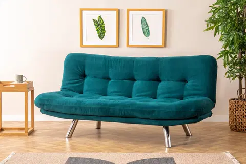 Pohovky a gauče Pohovka trojmístná rozkládací MISA SMALL modrá