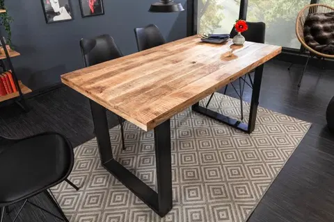 Jídelní stoly LuxD Designový jídelní stůl Thunder 140 cm mango