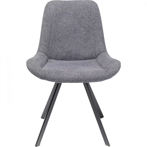 Jídelní židle KARE Design Šedá čalouněná jídelní židle Baron - otočná