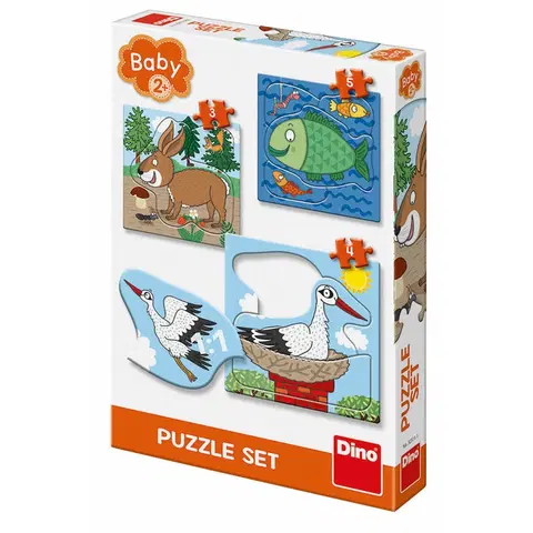 Hračky puzzle DINO - Zvířátka: Kde žijí 3-5 baby puzzle